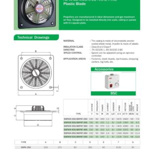 Axiallüfter Axial Ventilator Industrie Metall Wandlüfter Lüfter Ø500 7200m³h