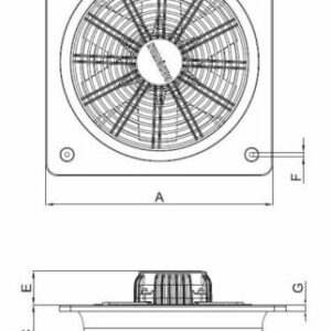 Axiallüfter Axial Ventilator Industrie Metall Wandlüfter Lüfter Ø500 7200m³h