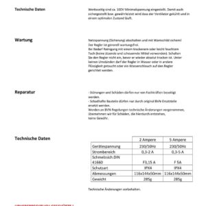 Radialgebläse Zentrifugal Radialventilator Radiallüfter TURBO 2600m³h+ 5A Regler