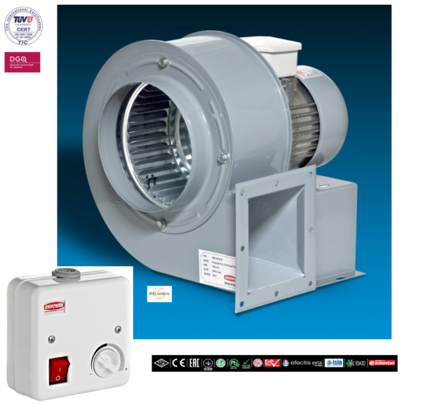 Radialgebläse Zentrifugal Radialventilator Radiallüfter TURBO 2600m³h+ 5A Regler