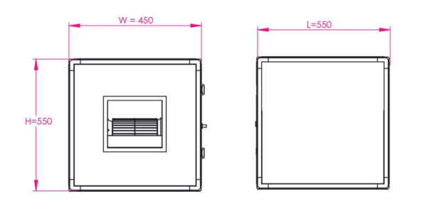 AIR Box Lüftungsbox Küchenabluft Abluftmotor Abzugsmotor mit Drehzahlregler