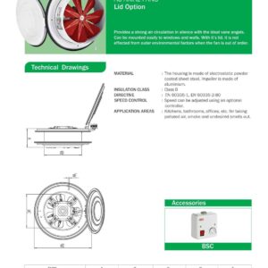 Axialventilator Fenster Wand Lüfter mit Klappe Gebläse + Regler diverse Größen