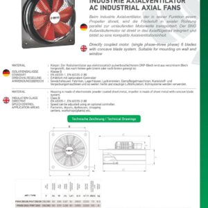 Axialventilator Axial Radial Industrie Metall Gebläse Wand Fenster versch Größen pskm