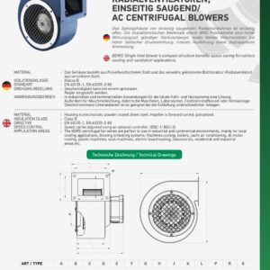 Radialgebläse Radialventilator Radiallüfter Blechgehäuse div Größen + Regler-psgd