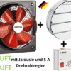 Axialventilator Axial Radial Industrie Metall Gebläse Wand Fenster versch Größen